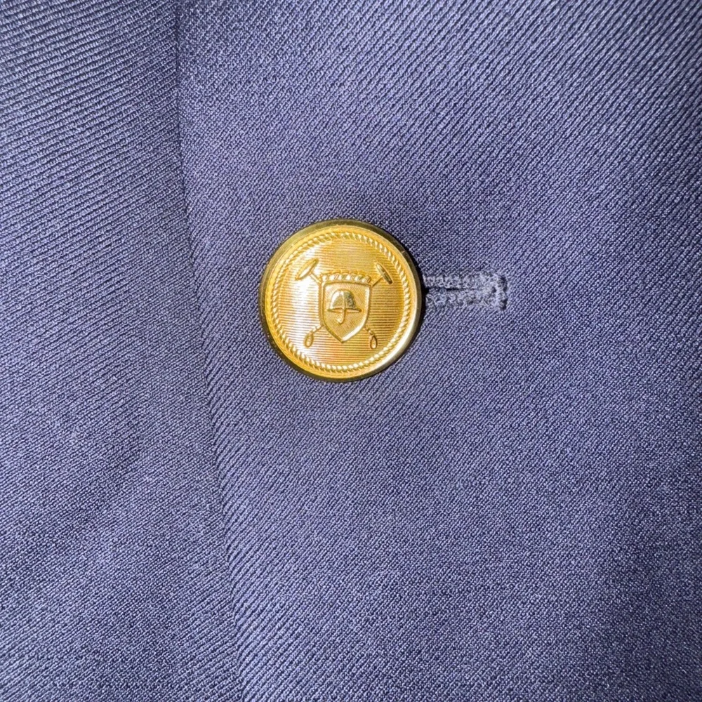 Lauren Ralph Lauren LRL 100% Wool Navy Blue Blazer with Gold Buttons - 50 L‎